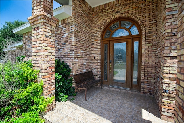 doorway to property with french doors