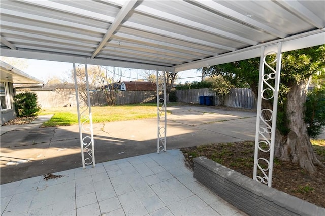 view of patio with fence