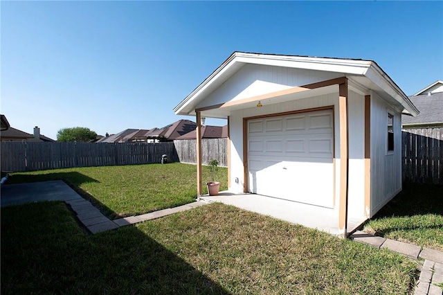 garage featuring fence