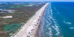 aerial view with a view of the beach and a water view