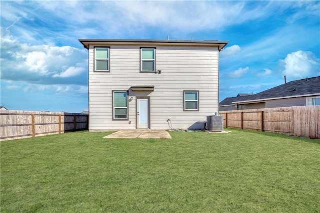 13246 Lorena Ochoa, San Antonio, TX 78221 - rear view of house with central air condition unit and a patio area