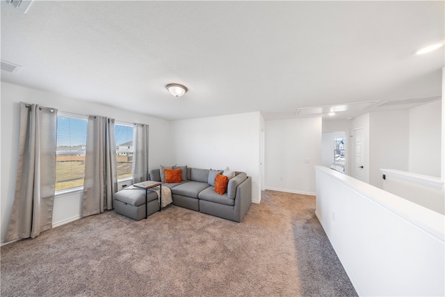 view of carpeted living room