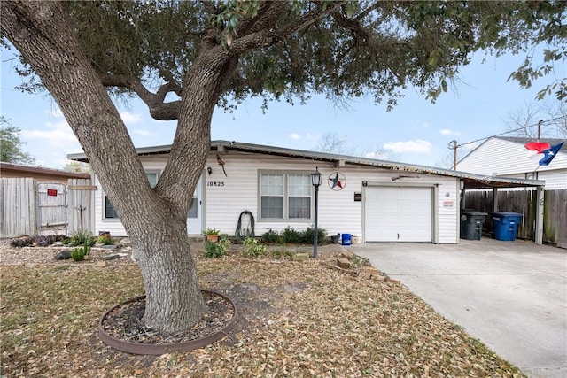 ranch-style home with a garage