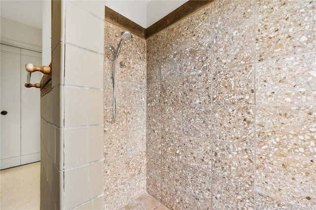 details with tiled shower