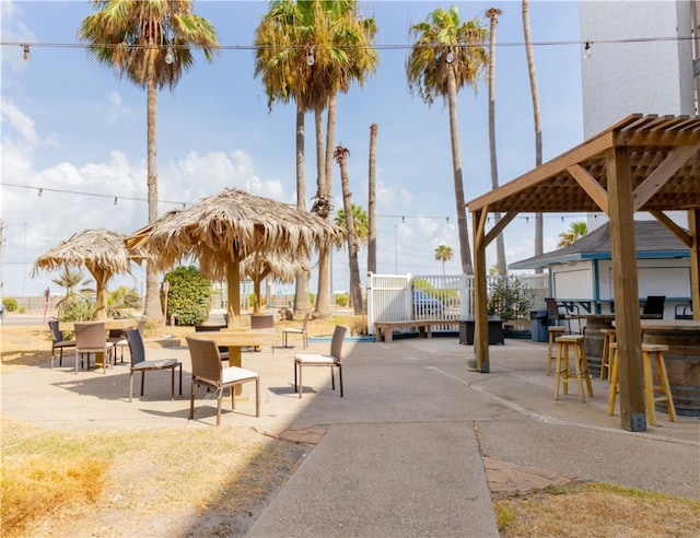 view of home's community featuring a gazebo and a patio area