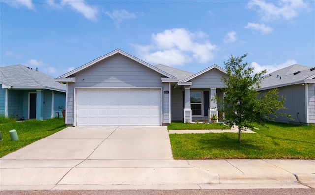 6754 Mikayla St, Corpus Christi, TX 78413 - ranch-style home featuring a garage, concrete driveway, and a front yard