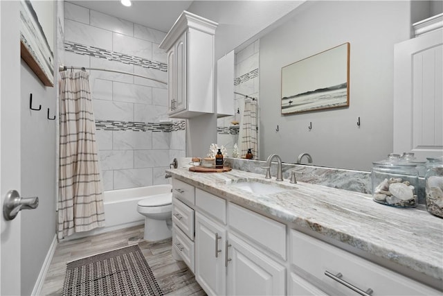 15114 Barataria Dr, Corpus Christi, TX 78418 - bathroom with vanity, shower / bath combo, recessed lighting, and wood finished floors