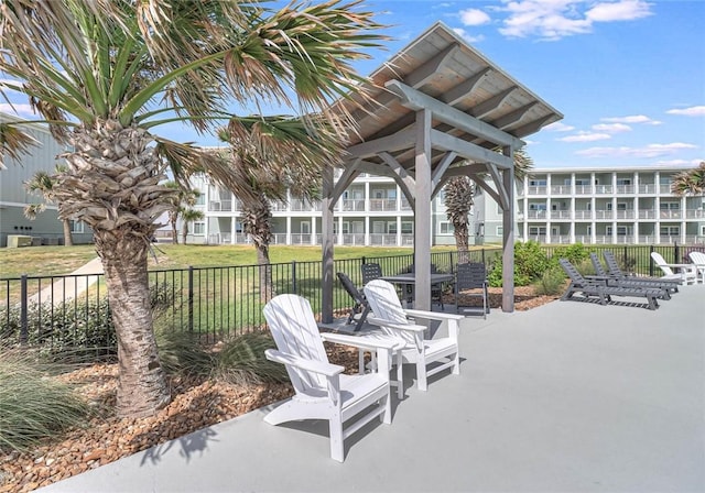 view of patio / terrace with fence