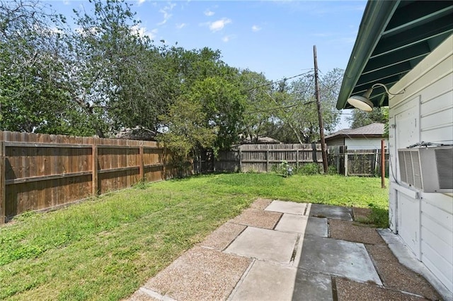 view of yard with a patio area