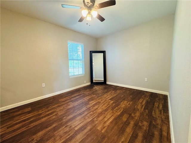 2514 Dwyer Dr, Corpus Christi, TX 78410 - spare room with dark wood-style flooring and a ceiling fan
