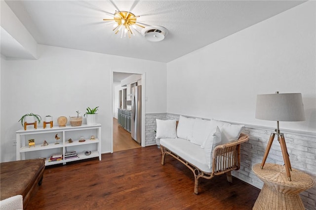 6622 Pharaoh Dr, Corpus Christi, TX 78412 - sitting room featuring wood finished floors and wainscoting