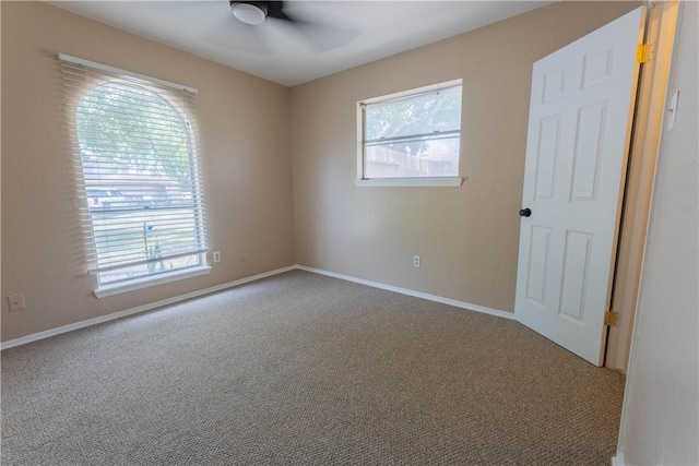 3814 Whitney Dr, Corpus Christi, TX 78410 - empty room with ceiling fan and carpet flooring