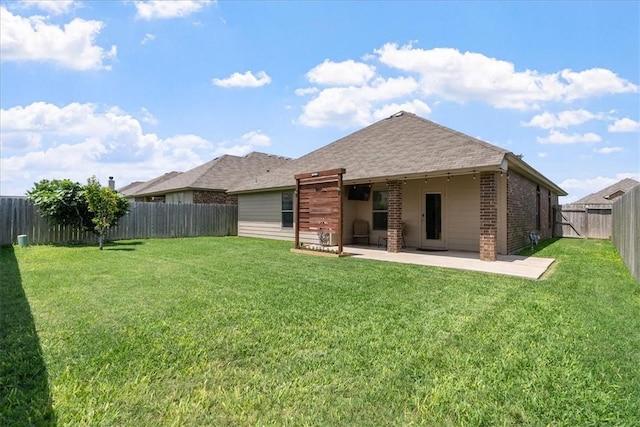 8129 Resplandor St, Corpus Christi, TX 78414 - rear view of property with a patio area, brick siding, and a shingled roof