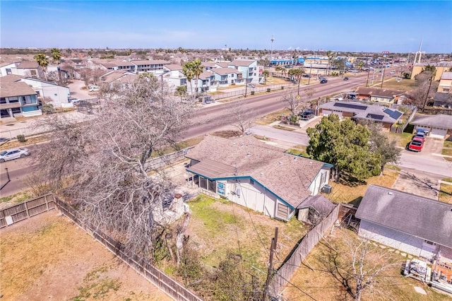 bird's eye view featuring a residential view