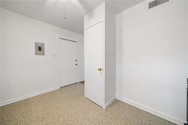 4613 Marks Dr, Corpus Christi, TX 78411 - empty room with a ceiling fan and electric panel