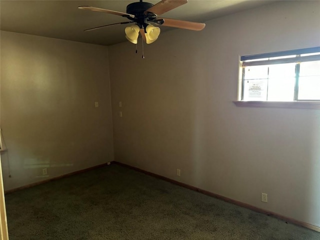 unfurnished room with ceiling fan