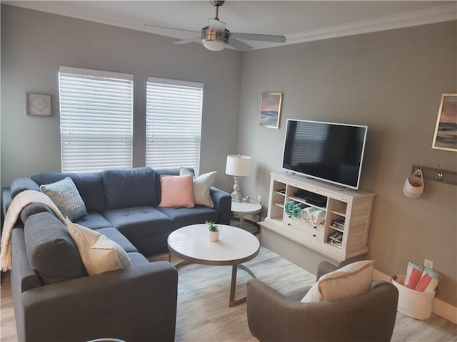 14802 Whitecap Blvd Unit 3-106, Corpus Christi, TX 78418 - living area with wood finished floors, crown molding, and a ceiling fan