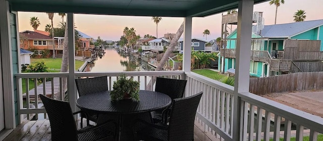 3 Mazatlan Dr, Rockport, TX 78382 - balcony featuring outdoor dining space and a deck with water view