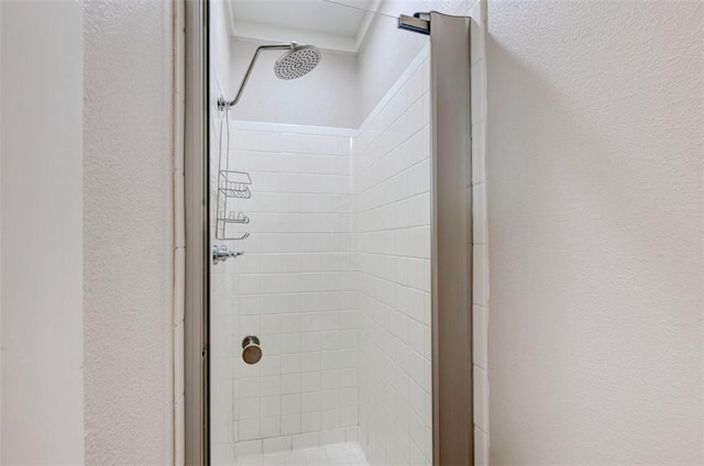 3 Mazatlan Dr, Rockport, TX 78382 - bathroom view of a shower stall and a textured wall