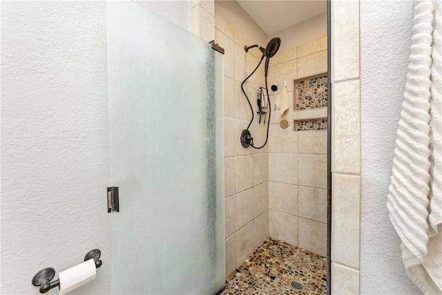 bathroom featuring walk in shower