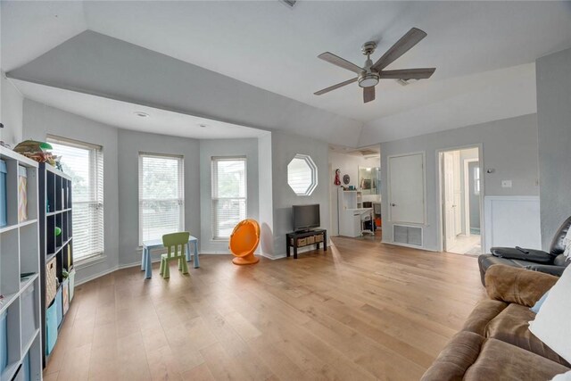 7506 Bistineau Dr, Corpus Christi, TX 78413 - living area with ceiling fan and light wood-type flooring
