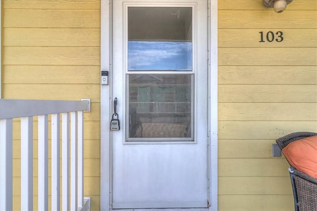 view of doorway to property