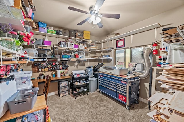 2004 Chesapeake Bay Dr, Portland, TX 78374 - storage featuring a ceiling fan