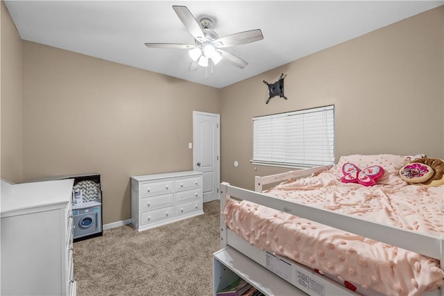 2004 Chesapeake Bay Dr, Portland, TX 78374 - bedroom featuring light carpet, baseboards, and ceiling fan