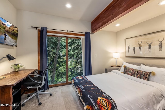 2010 Vermont Rd E, Vail, CO 81657 - carpeted bedroom with recessed lighting and an office area