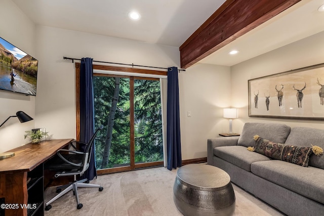 2010 Vermont Rd E, Vail, CO 81657 - office space with carpet floors, recessed lighting, and beam ceiling
