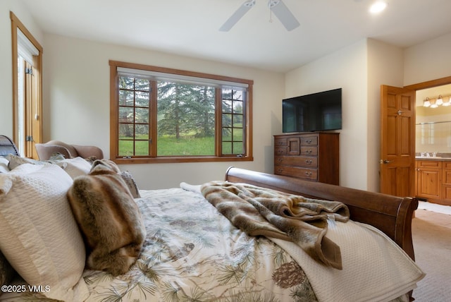 111 Club Cottage Dr, Edwards, CO 81632 - bedroom with ceiling fan and ensuite bathroom