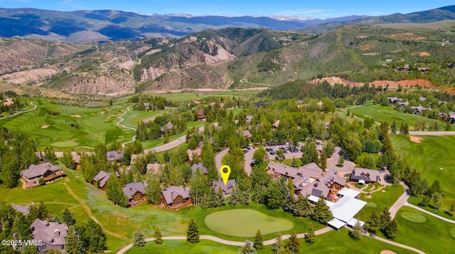 111 Club Cottage Dr, Edwards, CO 81632 - aerial perspective of suburban area featuring a mountainous background and a golf course