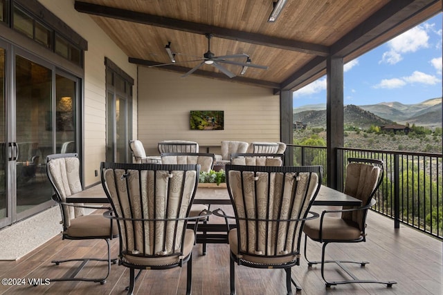 1288 E Haystacker Dr, Eagle, CO 81631 - exterior space featuring a mountain view and ceiling fan