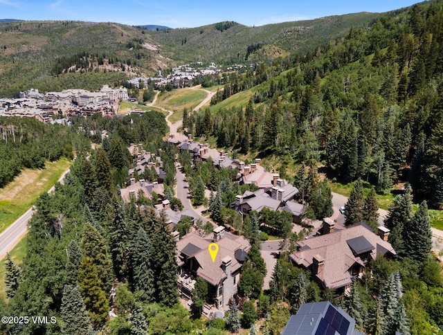 153 Village Walk, Beaver Creek, CO 81620 - aerial view of property's location with mountains and nearby suburban area