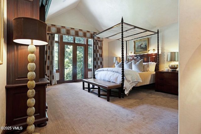 153 Village Walk, Beaver Creek, CO 81620 - bedroom featuring carpet floors and lofted ceiling