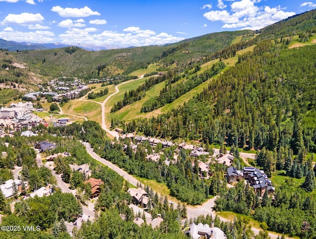 153 Village Walk, Beaver Creek, CO 81620 - aerial view of a mountain backdrop and a heavily wooded area
