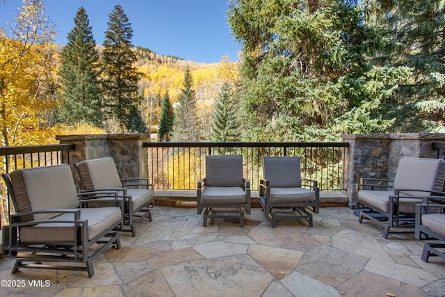 view of patio featuring an outdoor living space