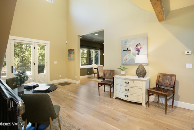 88 E Double Hitch, Eagle, CO 81631 - living area featuring a towering ceiling and light wood finished floors