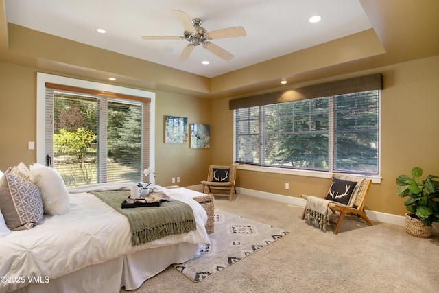 88 E Double Hitch, Eagle, CO 81631 - carpeted bedroom with recessed lighting, a raised ceiling, and ceiling fan