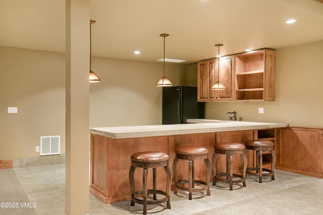88 E Double Hitch, Eagle, CO 81631 - bar area featuring freestanding refrigerator, recessed lighting, and pendant lighting