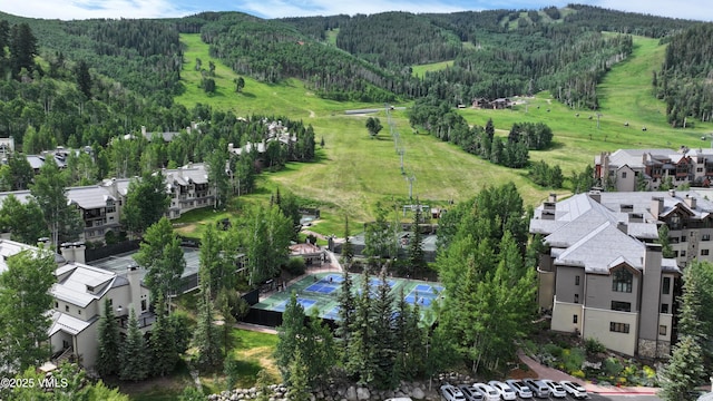 355 Offerson Rd Unit P4, Beaver Creek, CO 81620 - aerial perspective of suburban area with a forest and a mountainous background