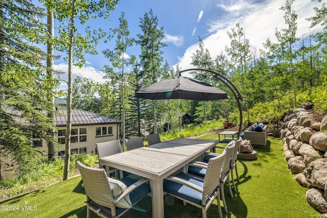 784 Potato Patch Dr Unit W, Vail, CO 81657 - view of patio / terrace featuring outdoor dining space