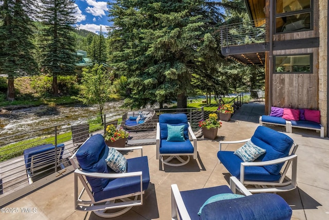 2764 S Frontage Rd, Vail, CO 81657 - patio / terrace with outdoor lounge area and a patio area