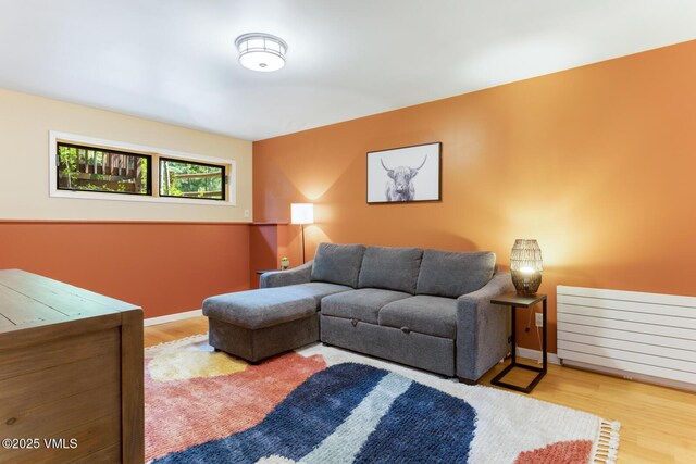 26 Lark Ct Unit B, Eagle-Vail, CO 81620 - living room featuring wood finished floors and baseboards