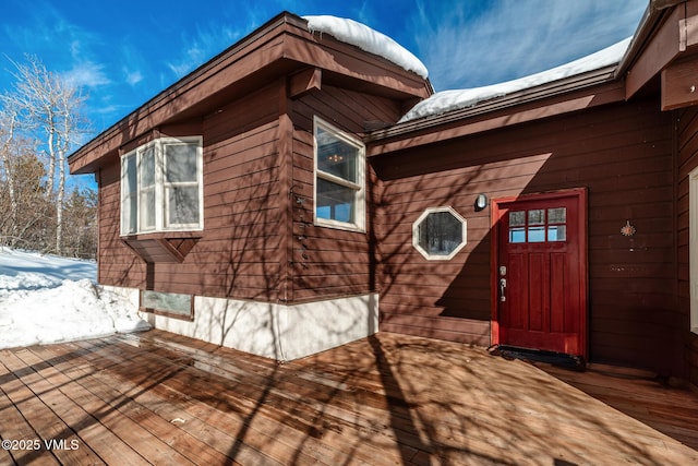 exterior space featuring a deck