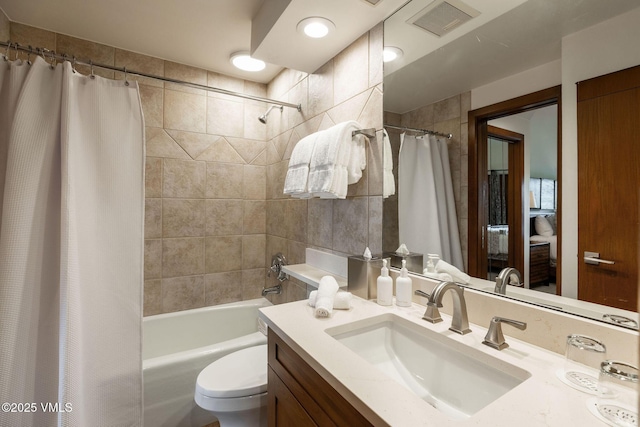 120 Offerson Rd Unit 3460, Beaver Creek, CO 81620 - full bathroom featuring shower / bath combination with curtain, vanity, and toilet