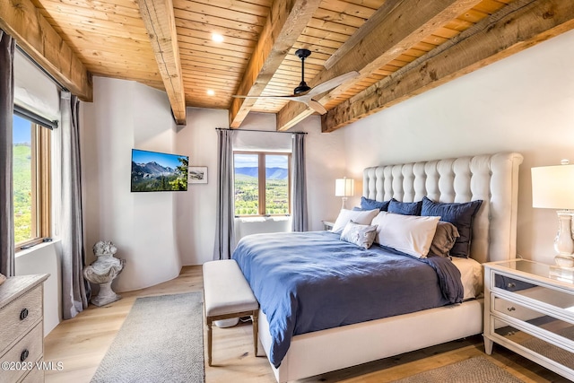 767 Charolais Cir, Edwards, CO 81632 - bedroom with a wood ceiling with exposed beams and light wood-style flooring
