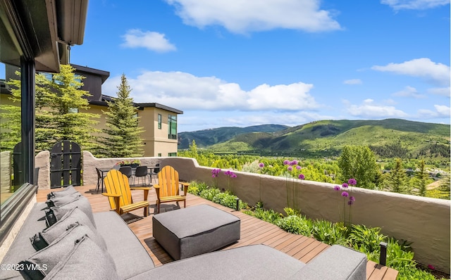 767 Charolais Cir, Edwards, CO 81632 - wooden deck with a mountain view and grilling area