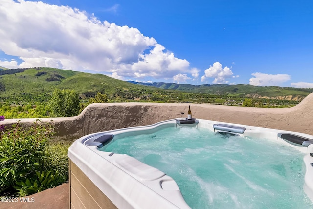 767 Charolais Cir, Edwards, CO 81632 - view of pool featuring a mountain view and a hot tub