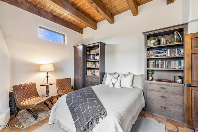 767 Charolais Cir, Edwards, CO 81632 - bedroom with a wooden ceiling with exposed beams